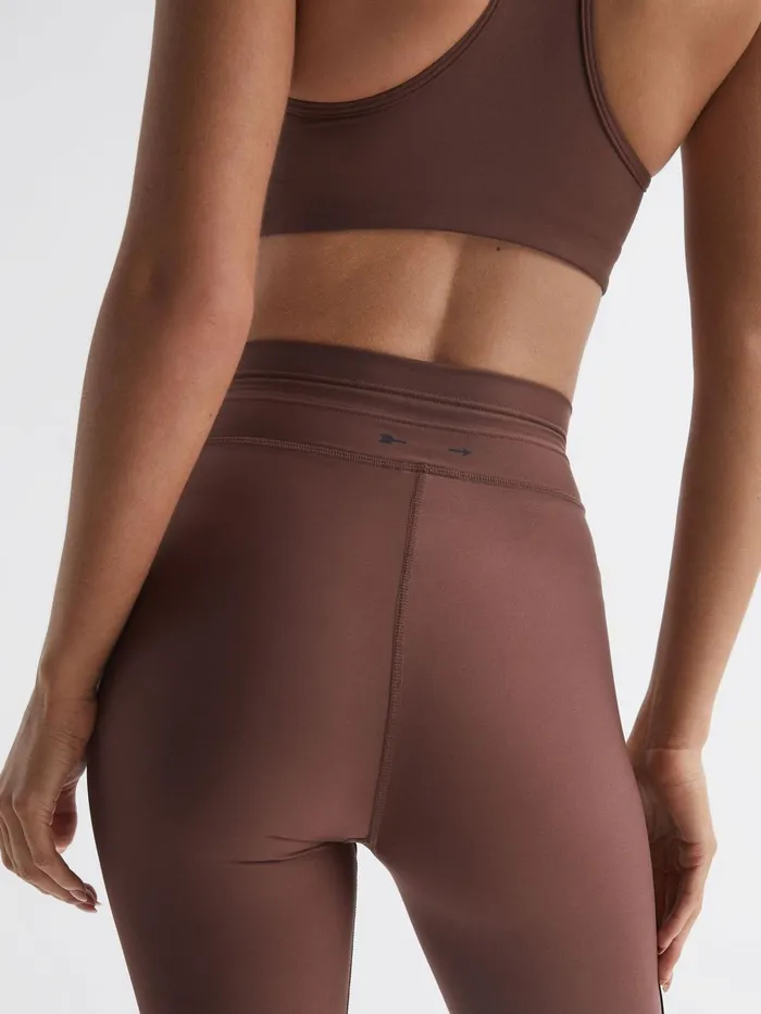 Reiss Trousers Hustle The Upside High Rise Drawstring Leggings Brown 8211 Women