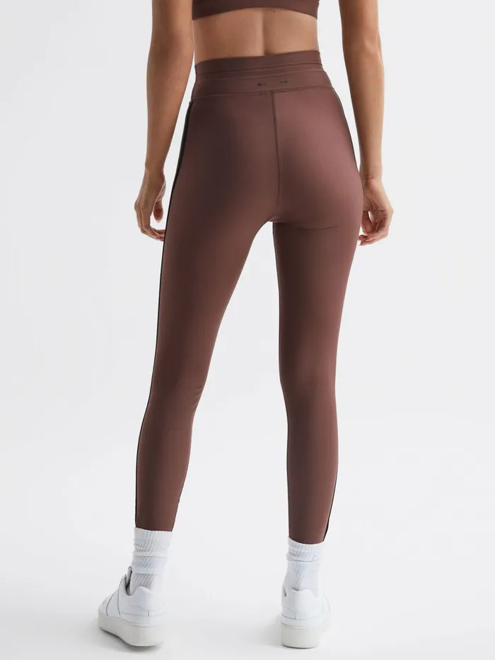 Reiss Trousers Hustle The Upside High Rise Drawstring Leggings Brown 8211 Women