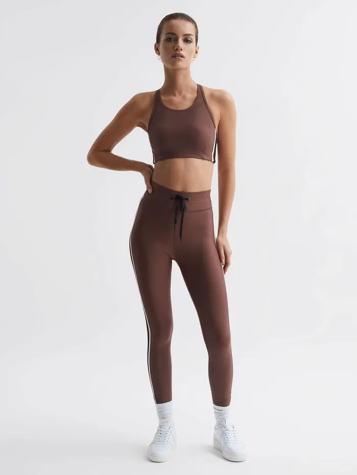 Reiss Trousers Hustle The Upside High Rise Drawstring Leggings Brown 8211 Women