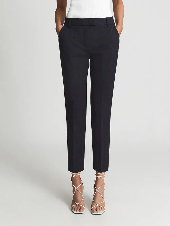 Reiss Trousers Joanne Slim Fit Tailored Trousers Navy 8211 Women