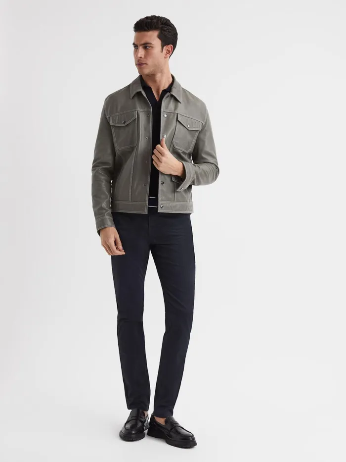 Reiss Trousers Kalkan Slim Fit Five Pocket Trousers Navy 8211 Men