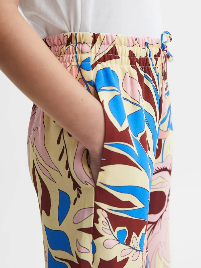 Reiss Trousers Liv Floral Printed Straight Leg Trousers Lilac 8211 Children