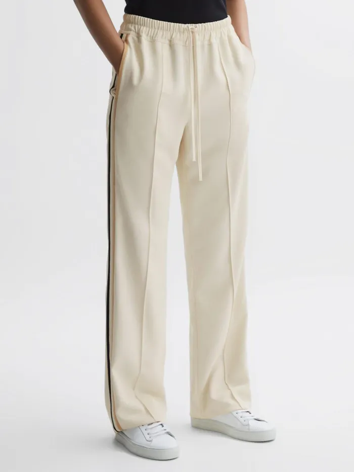 Reiss Trousers Odell Wide Leg Pull On Trousers Cream 8211 Women