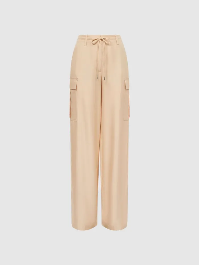 Reiss Trousers Sian Wide Leg Combat Trousers Neutral 8211 Women