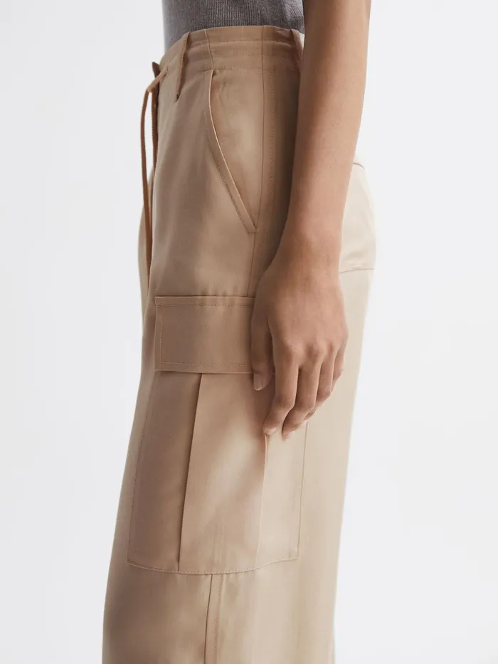Reiss Trousers Sian Wide Leg Combat Trousers Neutral 8211 Women
