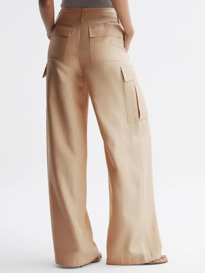 Reiss Trousers Sian Wide Leg Combat Trousers Neutral 8211 Women
