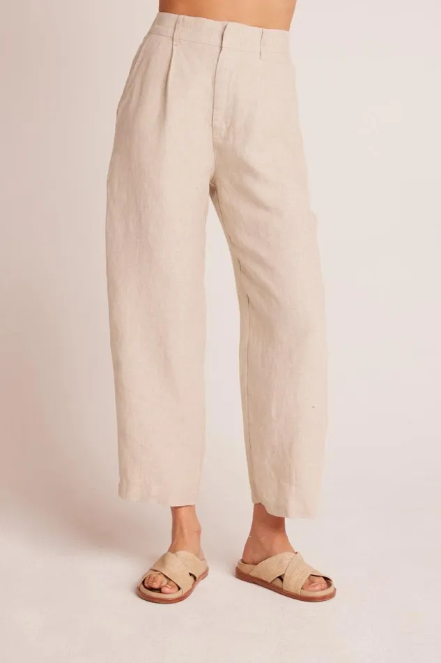 Relaxed Pleat Front Trouser 8211 Linen Sand Women Bella Dahl Pants