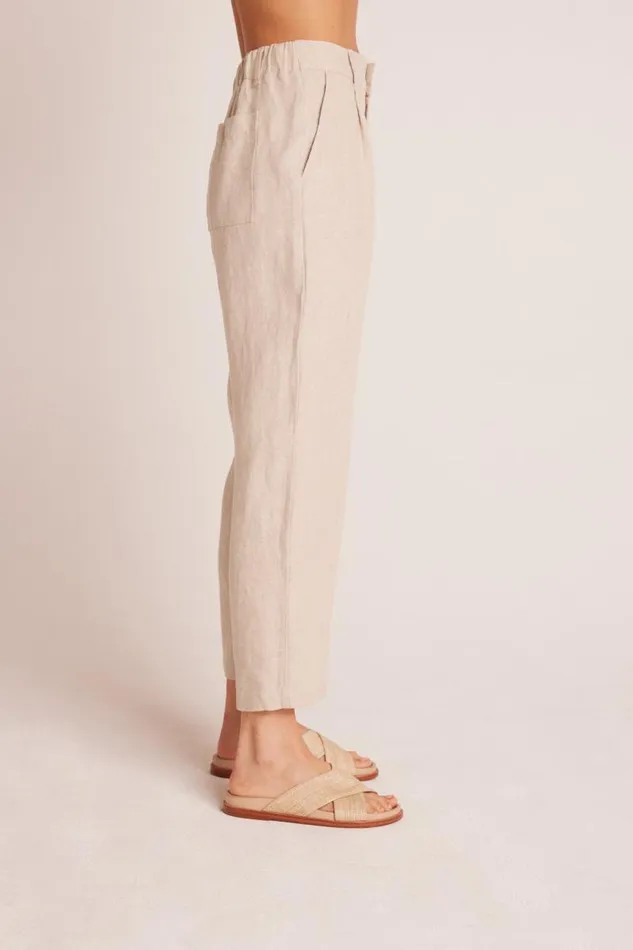 Relaxed Pleat Front Trouser 8211 Linen Sand Women Bella Dahl Pants