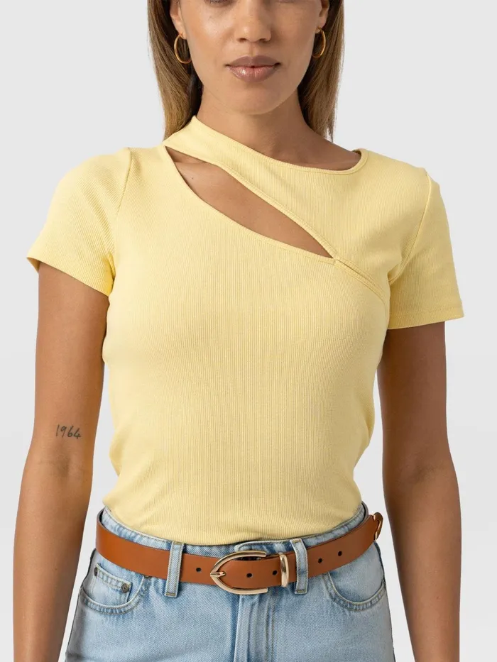 Reveal Tee 8211 Yellow Yellow Women Saint And Sofia TShirts and Tanks