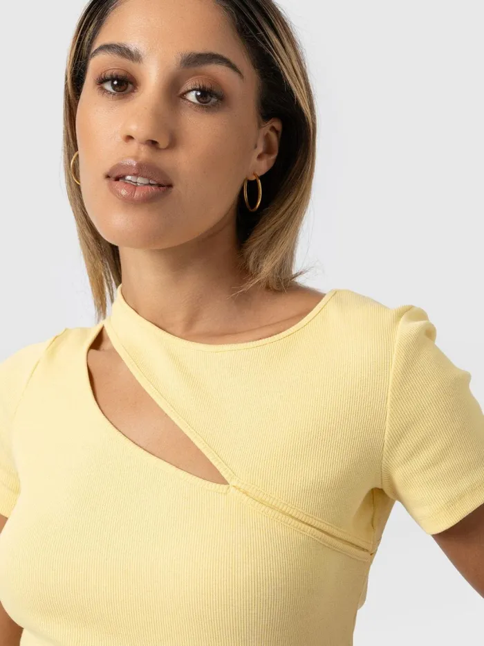Reveal Tee 8211 Yellow Yellow Women Saint And Sofia TShirts and Tanks
