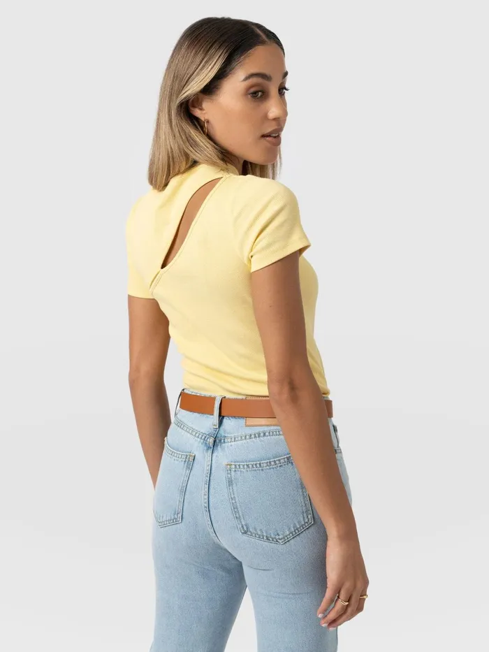 Reveal Tee 8211 Yellow Yellow Women Saint And Sofia TShirts and Tanks