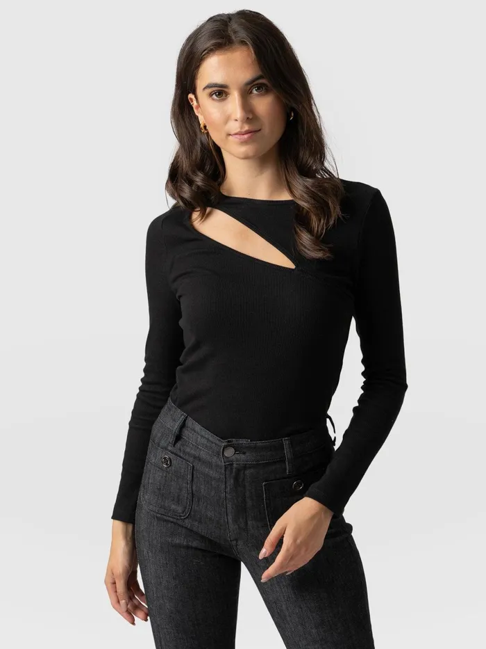 Reveal Tee Long Sleeve 8211 Black Black Women Saint And Sofia TShirts and Tanks Reveal Tee Long Sleeve 8211 Black Black Women Saint And Sofia TShirts and Tanks