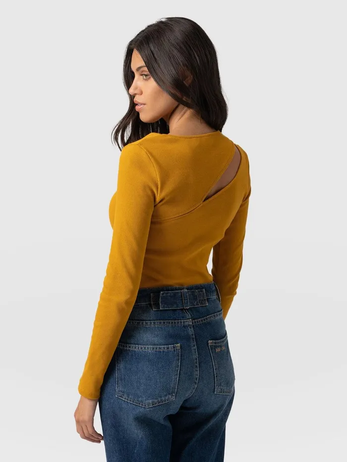 Reveal Tee Long Sleeve 8211 Ochre Ochre Women Saint And Sofia TShirts and Tanks