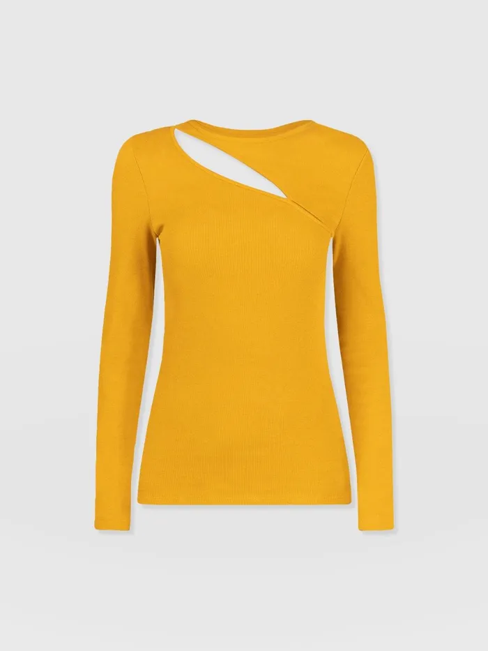 Reveal Tee Long Sleeve 8211 Ochre Ochre Women Saint And Sofia TShirts and Tanks