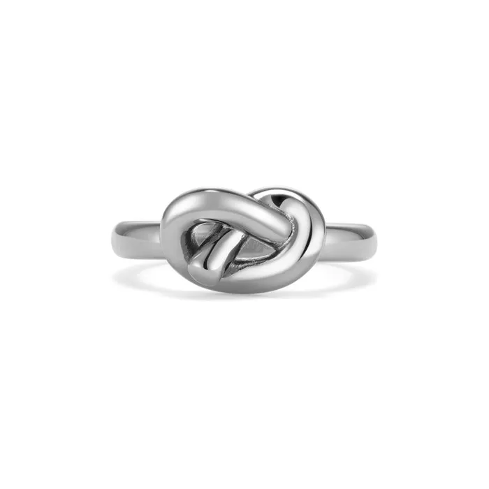 Rings Women Olivia Burton Lovers Knot Silver Tone Ring S