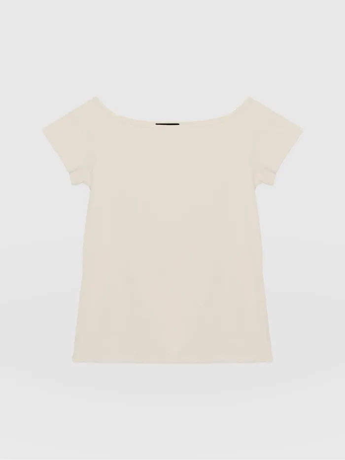 Riviera Tee 8211 Cream Cream Women Saint And Sofia TShirts and Tanks