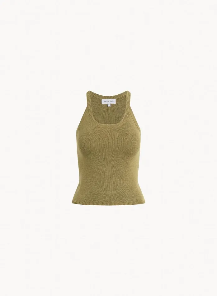 Rounded Neck Linen Jersey Tank 8211 Dried Herb Women Bella Dahl Sleeveless