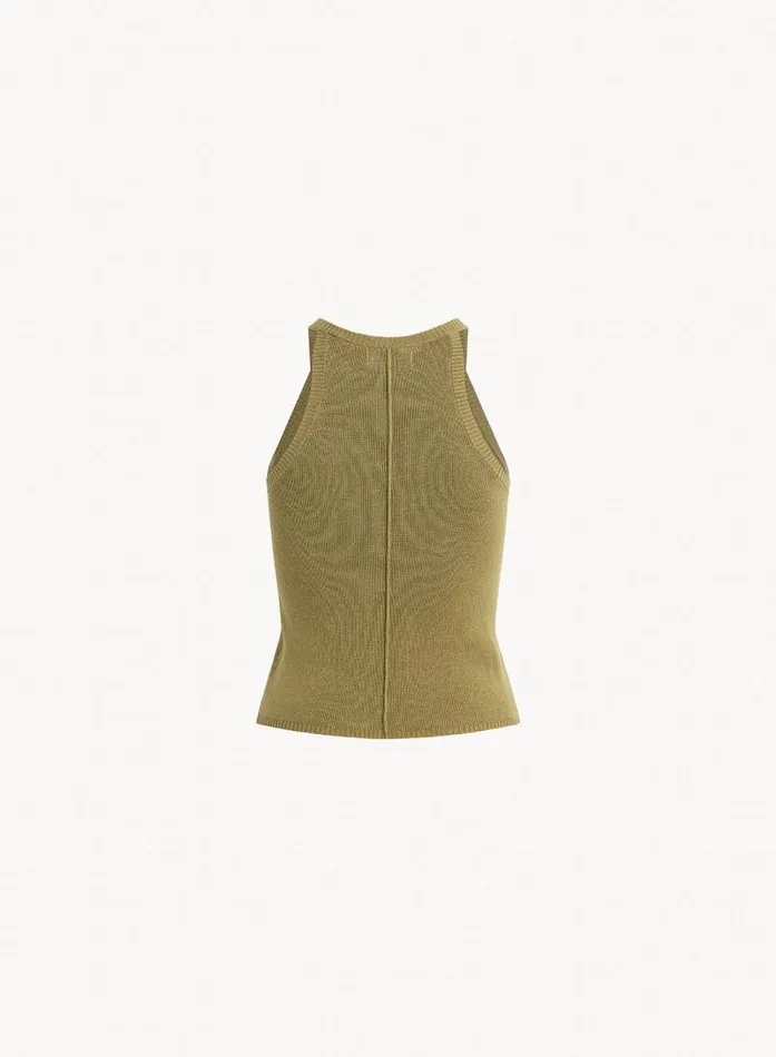 Rounded Neck Linen Jersey Tank 8211 Dried Herb Women Bella Dahl Sleeveless