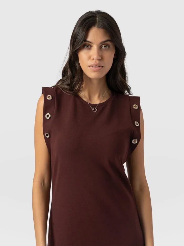 Rowan Dress 8211 Maroon Maroon Women Saint And Sofia Dresses