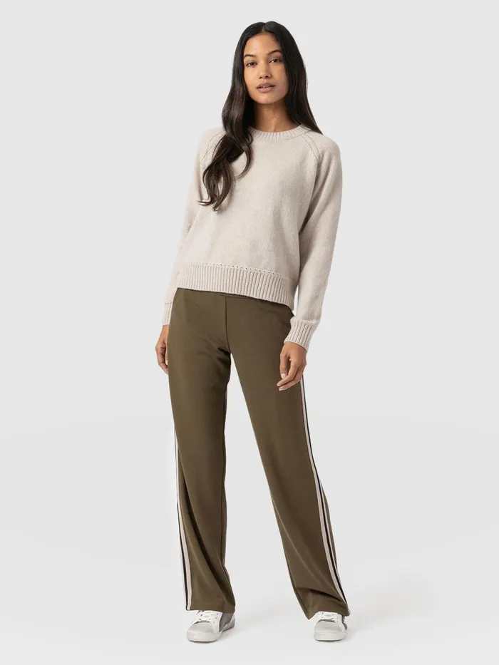 Runway Pant 8211 Khaki 8211 Cream Stripe Cream Stripe Women Saint And Sofia Pants Runway Pant 8211 Khaki 8211 Cream Stripe Cream Stripe Women Saint And Sofia Pants
