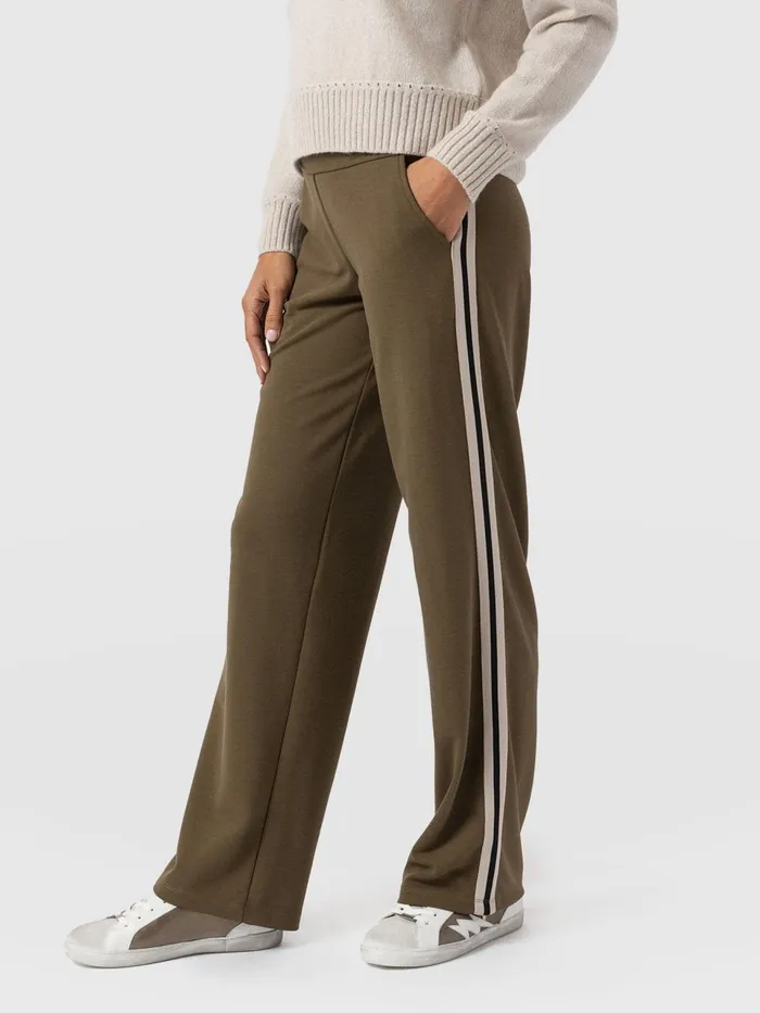 Runway Pant 8211 Khaki 8211 Cream Stripe Cream Stripe Women Saint And Sofia Pants