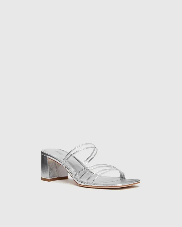 Sandals Women PAIGE Esme Sandal 8211 Silver Leather Sandals Women PAIGE Esme Sandal 8211 Silver Leather