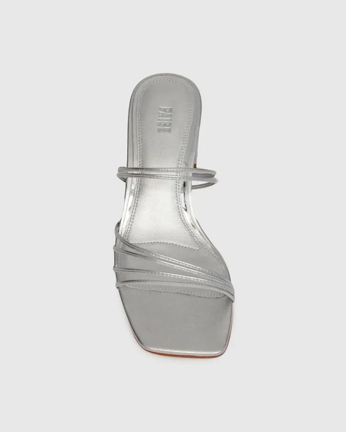 Sandals Women PAIGE Esme Sandal 8211 Silver Leather Sandals Women PAIGE Esme Sandal 8211 Silver Leather