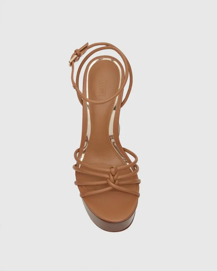 Sandals Women PAIGE Haley Sandal 8211 Cognac Leather Sandals Women PAIGE Haley Sandal 8211 Cognac Leather