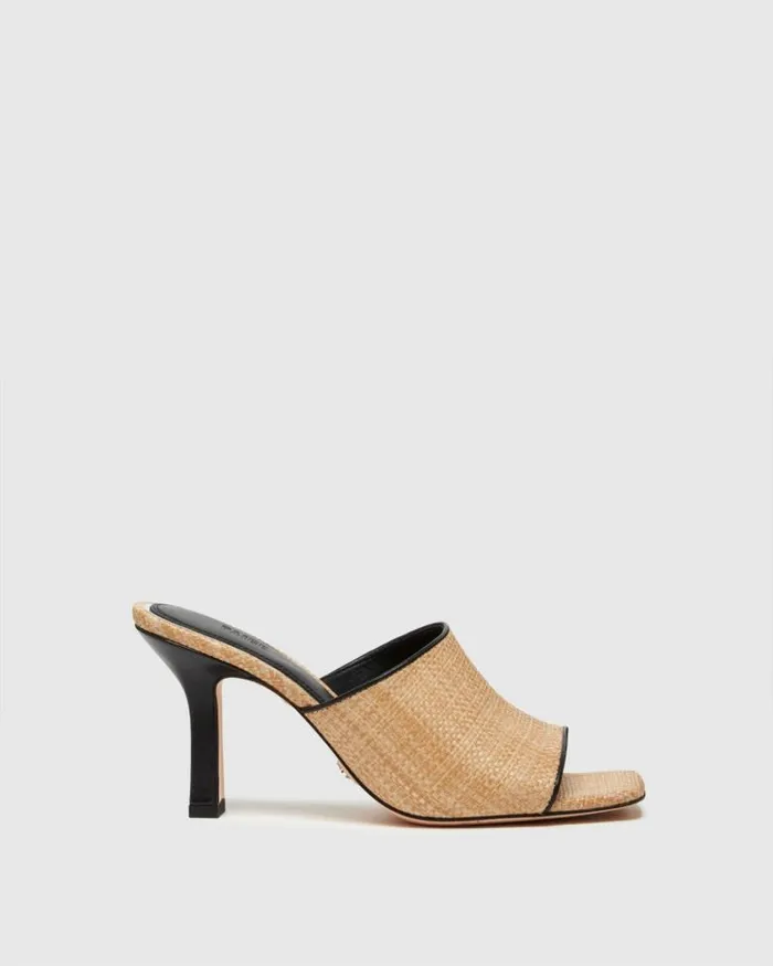 Sandals Women PAIGE Louise Sandal 8211 NaturalBlack Raffia