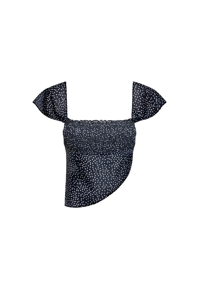 Sets and Coords Women Lioness Fashion DISTRICT TOP Onyx Polka