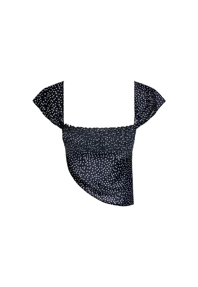 Sets and Coords Women Lioness Fashion DISTRICT TOP Onyx Polka