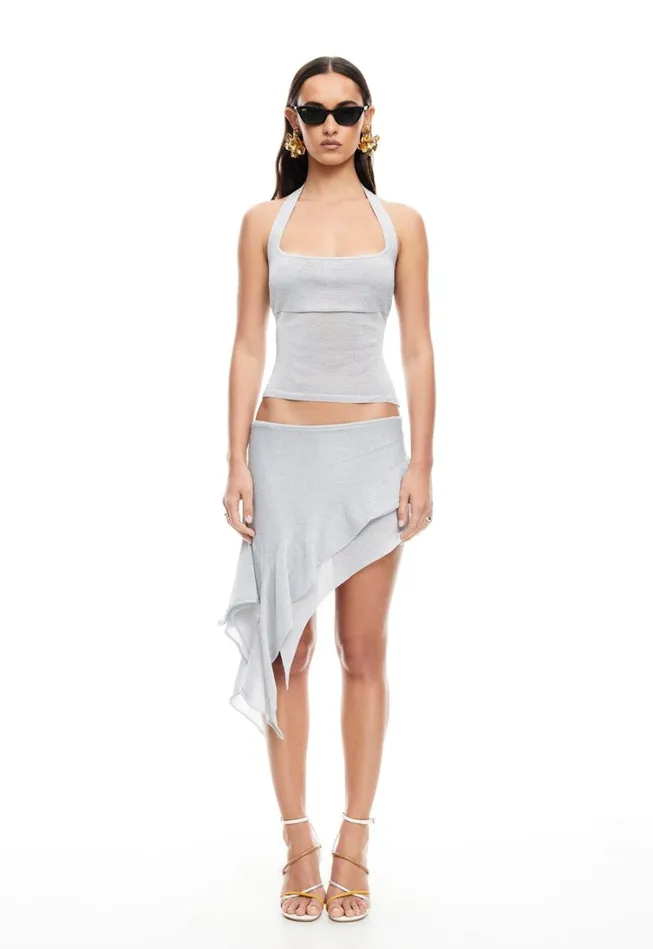 Sets and Coords Women Lioness Fashion PALISADES MINI SKIRT Silver Sets and Coords Women Lioness Fashion PALISADES MINI SKIRT Silver