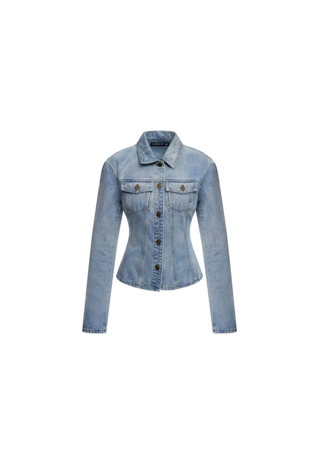 Sets and Coords Women Lioness Fashion RIDER DENIM JACKET Light Denim Sets and Coords Women Lioness Fashion RIDER DENIM JACKET Light Denim