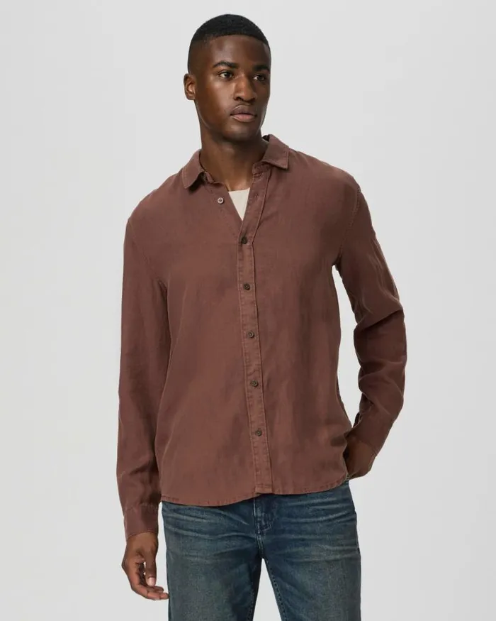 Shirts Men PAIGE Peters Shirt 8211 Vintage Midnight Bordeaux