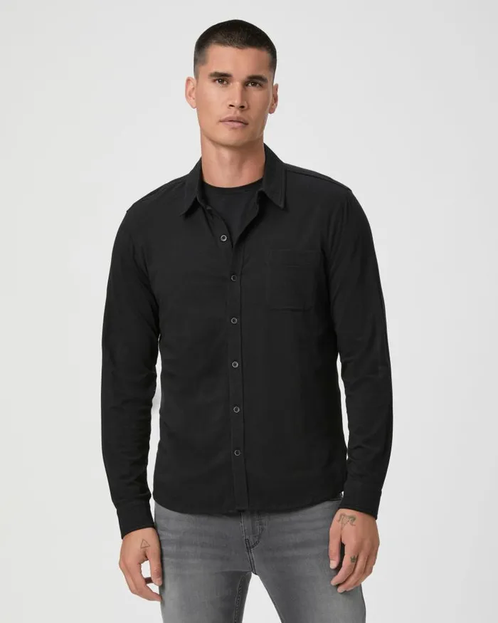 Shirts Men PAIGE Stockton Button Up 8211 Black