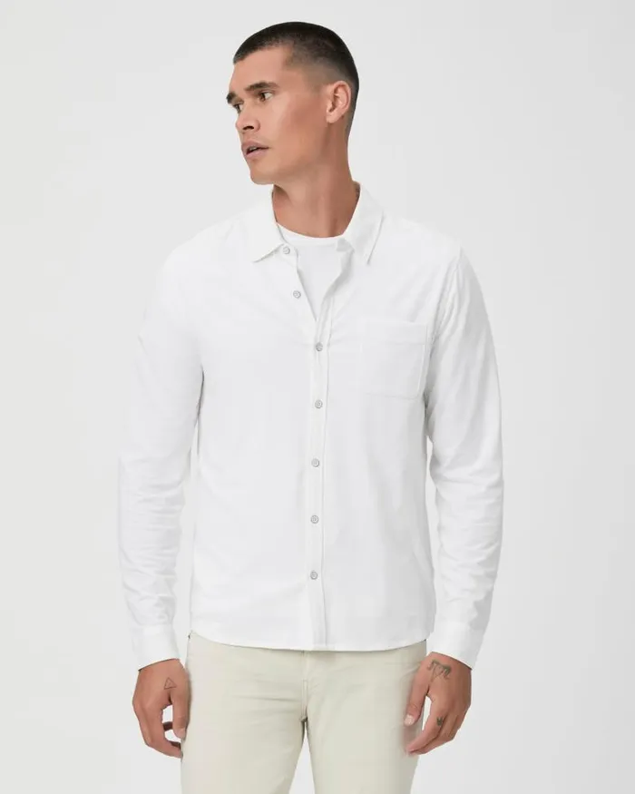 Shirts Men PAIGE Stockton Button Up 8211 Fresh White