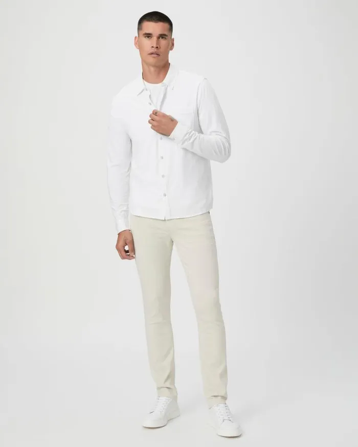 Shirts Men PAIGE Stockton Button Up 8211 Fresh White