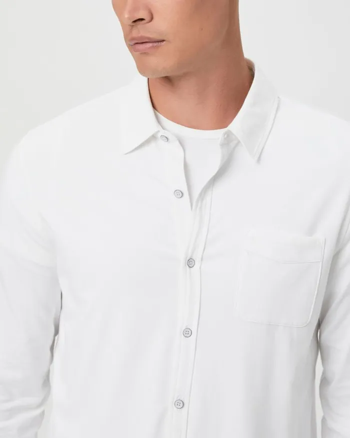 Shirts Men PAIGE Stockton Button Up 8211 Fresh White