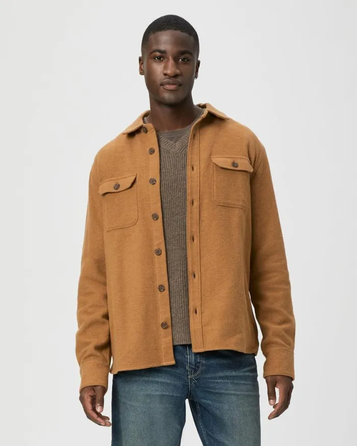 Shirts Men PAIGE Wilbur Overshirt 8211 Golden Oak
