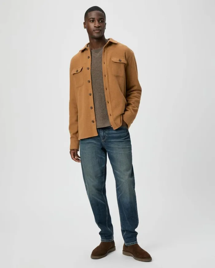 Shirts Men PAIGE Wilbur Overshirt 8211 Golden Oak