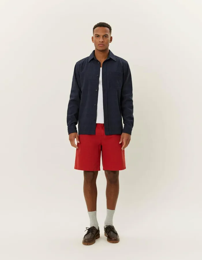 ShirtsOvershirts Men Les Deux Charlie LS Shirt 8211 Dark Navy