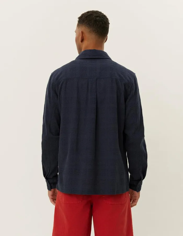 ShirtsOvershirts Men Les Deux Charlie LS Shirt 8211 Dark Navy