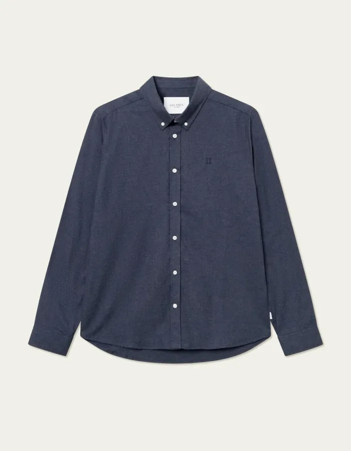 ShirtsOvershirts Men Les Deux Desert Reg Shirt 8211 Dark Navy Melange