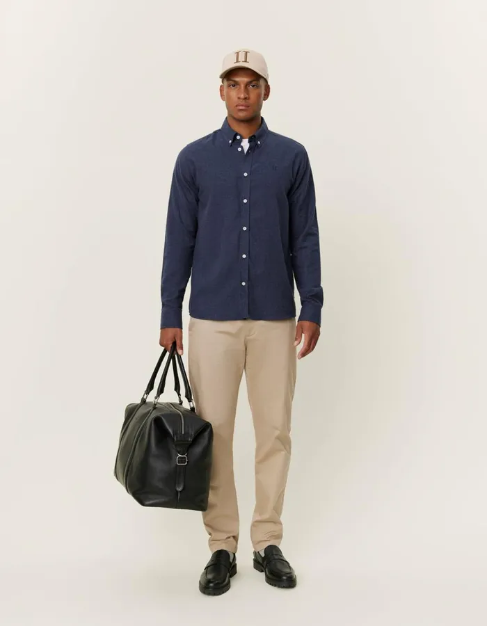 ShirtsOvershirts Men Les Deux Desert Reg Shirt 8211 Dark Navy Melange