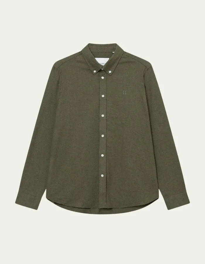ShirtsOvershirts Men Les Deux Desert Reg Shirt 8211 Olive Night Melange