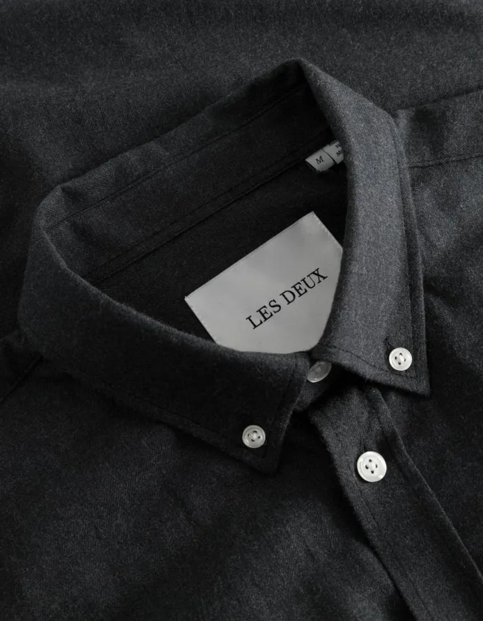 ShirtsOvershirts Men Les Deux Desert Shirt 8211 Charcoal Melange