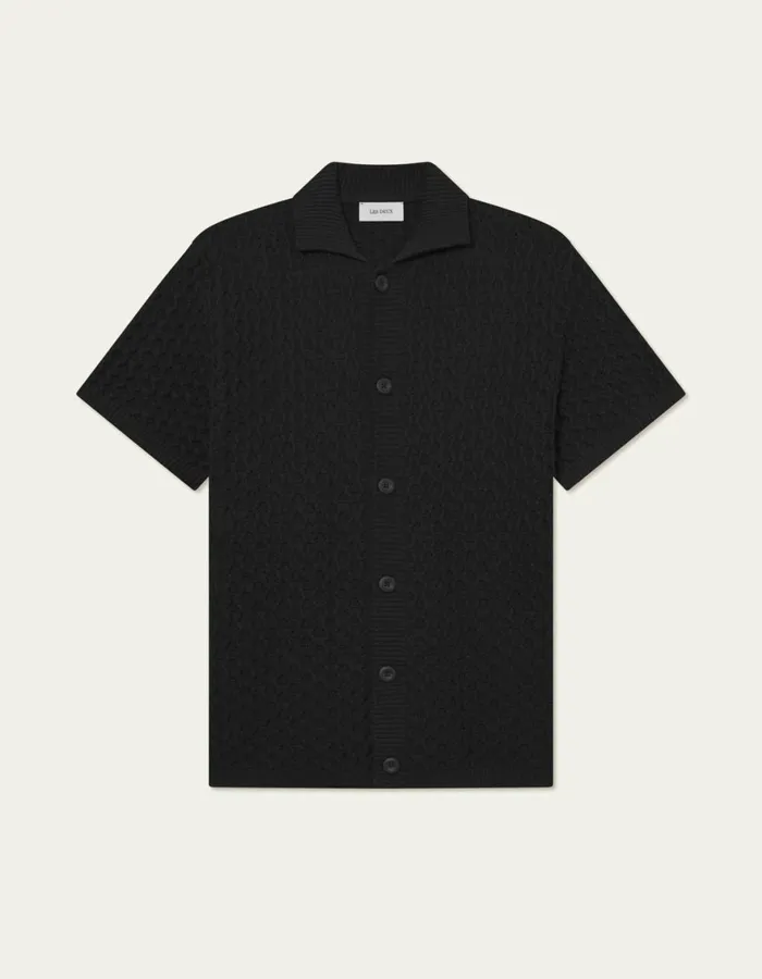 ShirtsOvershirts Men Les Deux Gespertus SS Knit Shirt 8211 BlackBlack