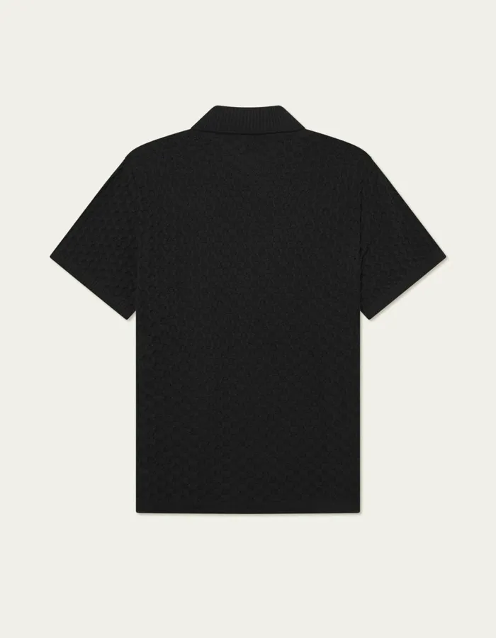 ShirtsOvershirts Men Les Deux Gespertus SS Knit Shirt 8211 BlackBlack