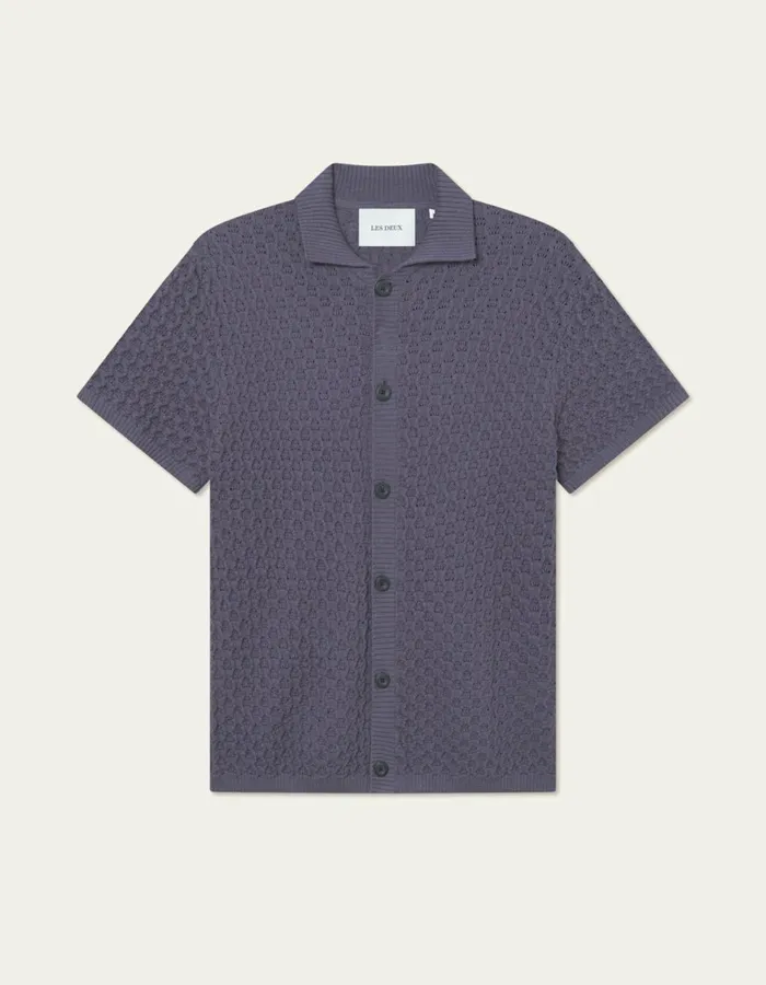 ShirtsOvershirts Men Les Deux Gespertus SS Knit Shirt 8211 Graystone