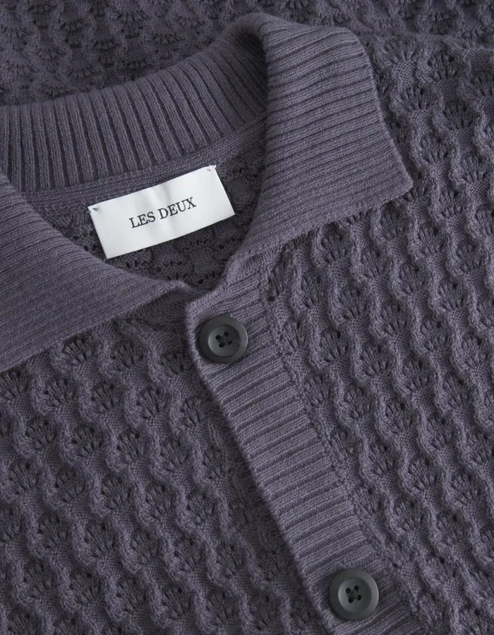 ShirtsOvershirts Men Les Deux Gespertus SS Knit Shirt 8211 Graystone